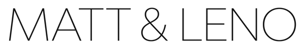 Matt & Leno black transparent wordmark